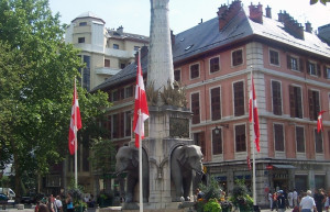 Памятник в Шамбери, Франция – фотографии Франции