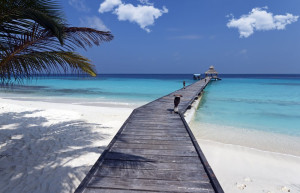 Понтон с беседкой в Баа Атолле, Мальдивы – фотографии Мальдивских островов