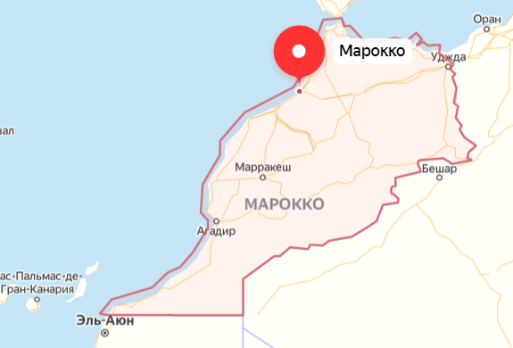 Карта марокко с городами на русском языке подробная с городами и поселками