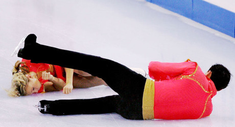 Татьяна Тотьмянина — падение на Skate America в 2004 году (2 видео)