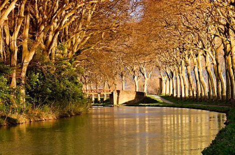 Живописный канал Дю Миди во Франции