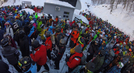 Очереди на Роза Хутор 2018: Южный склон, Заповедный лес