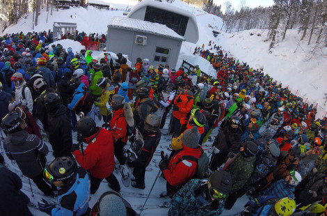 Очереди на Роза Хутор 2018: Южный склон, Заповедный лес