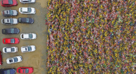 Огромные кладбища велосипедов в Китае