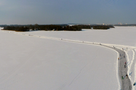 Озеро Paterswoldse Meer - природный каток в Нидерландах!