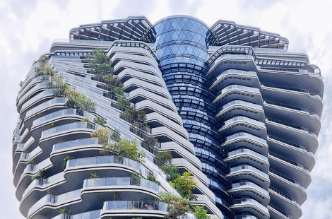 На Тайване построили жилую башню, поглощающую углекислый газ