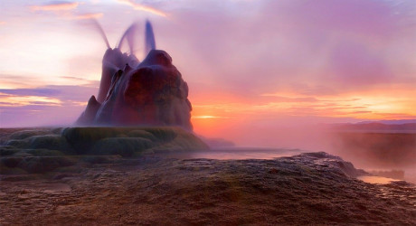 Парящий гейзер в Неваде