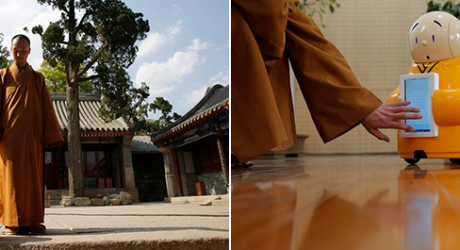 В одном из храмов Китая работает робот-монах