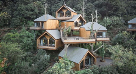 Причудливый курорт «Дом на дереве» в Ханчжоу, Китай