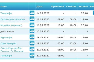 Испания, c 14 марта 2027 по 21 марта 2027, на 7 - 10 дней