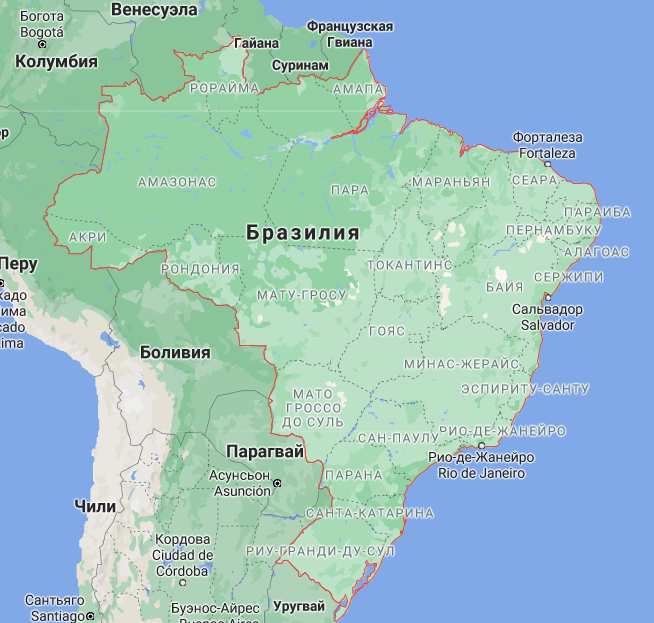 Карта мира бразилия Карта мира бразилия