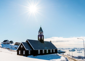 Церковь в Гренландии в зимнее время – фотографии Гренландии