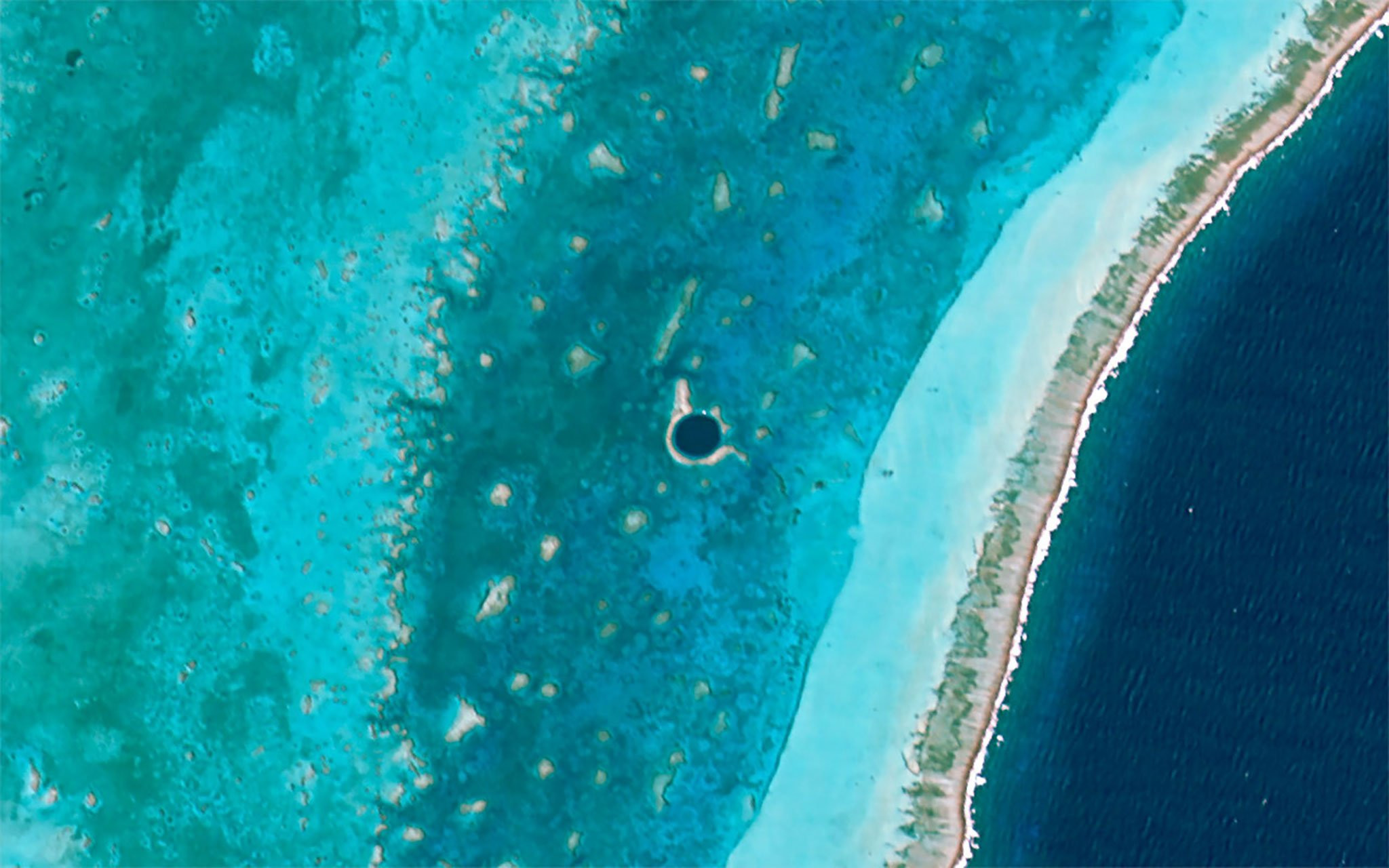 Большая голубая дыра Белиза, фотка с высоты – фотографии Белиза