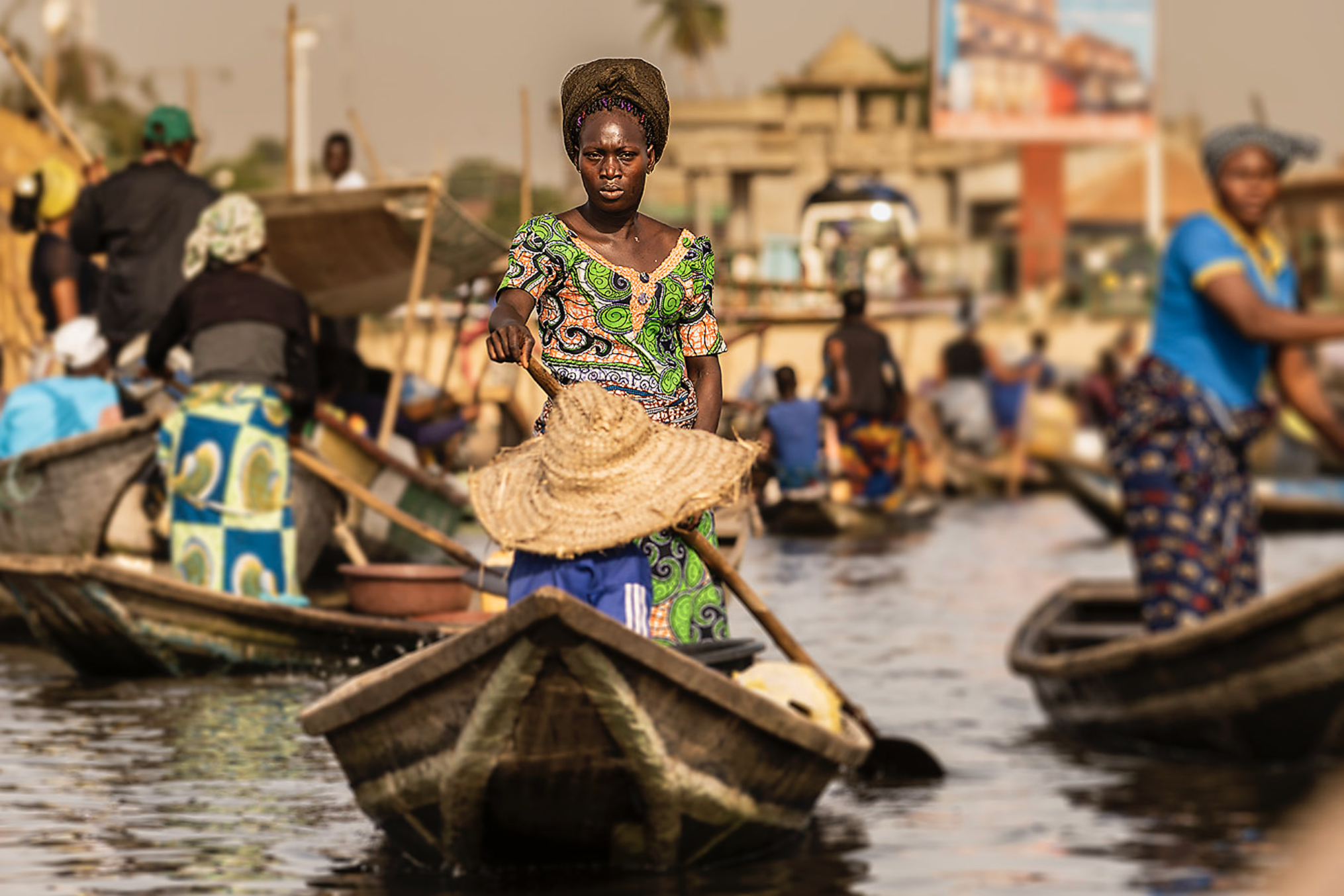 Деревня Ганвье на озере Нокуэ – фотографии Бенина