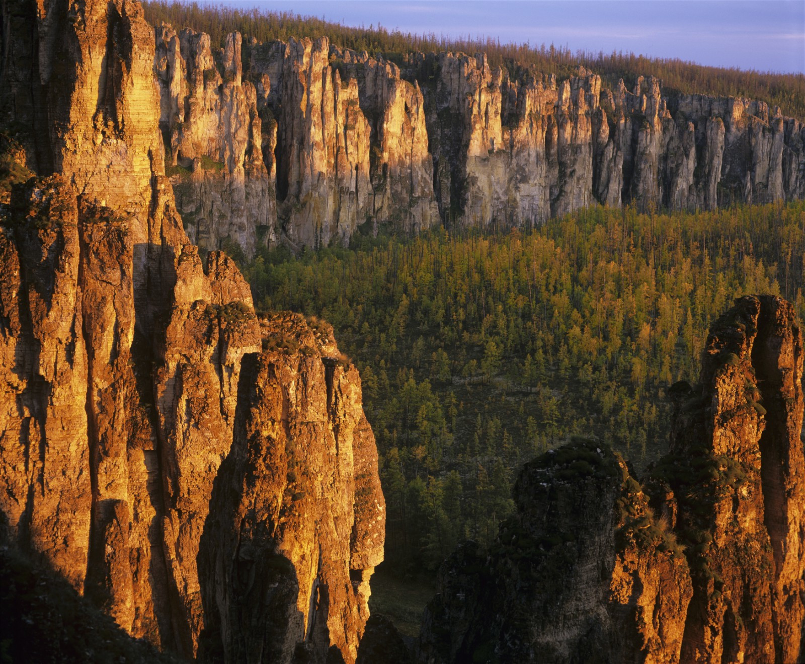 Национальный парк «Ленские столбы» в Якутии имеет сюрреалистический и величественный пейзаж – фотографии России