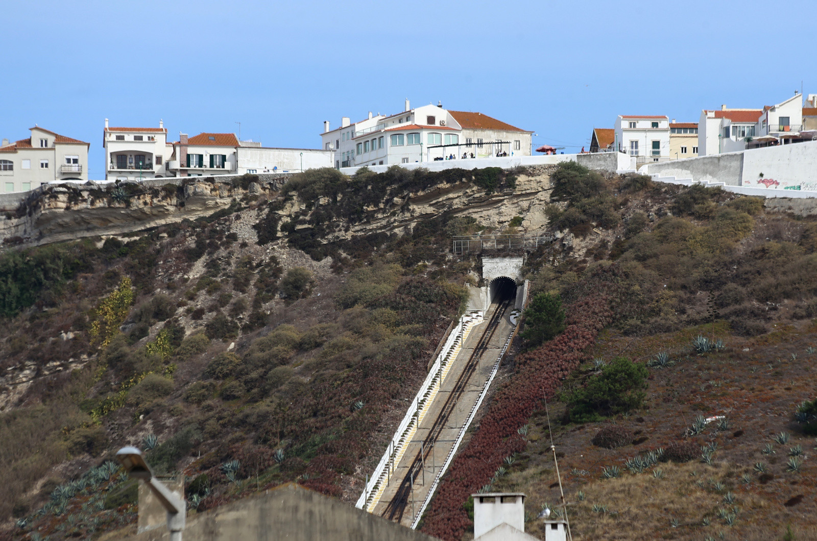 Трамвай в Назаре – фотографии Португалии