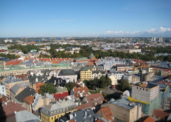 Вид на старую часть города – фотографии Латвии