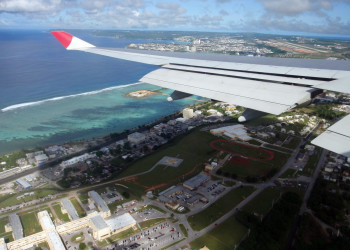 Подлетаем к аэропорту Гуама – фотографии Гуама