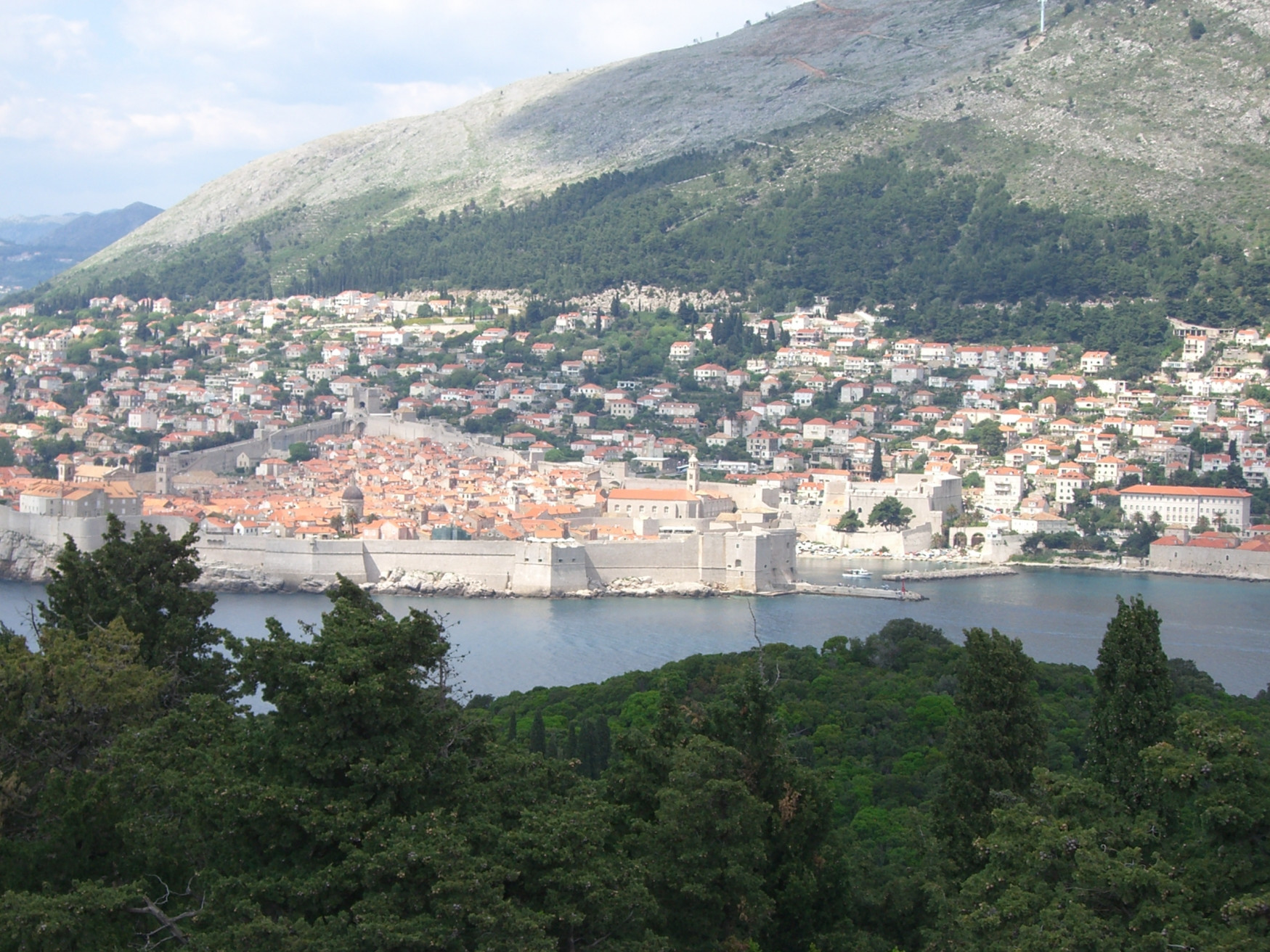 Панорамный вид на острове Локрум, Хорватия – фотографии Хорватии