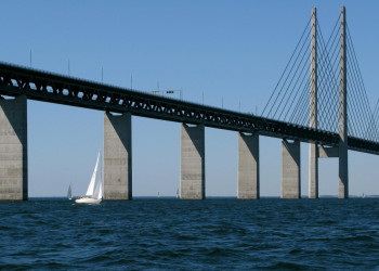 Эресуннский мост-тоннель между Данией и Швецией – фотографии