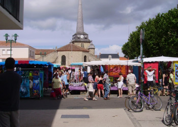 Рынок в Сен-Жан-де-Мон, Франция – фотографии Франции