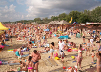 На пляже в Анапе – фотографии России