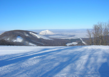 Лыжная трасса в Куш-Тау, Россия – фотографии России