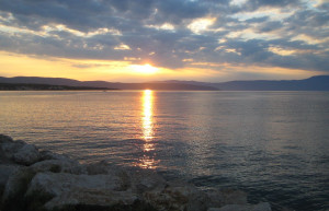 Закат в Малинске, Хорватия – фотографии Хорватии