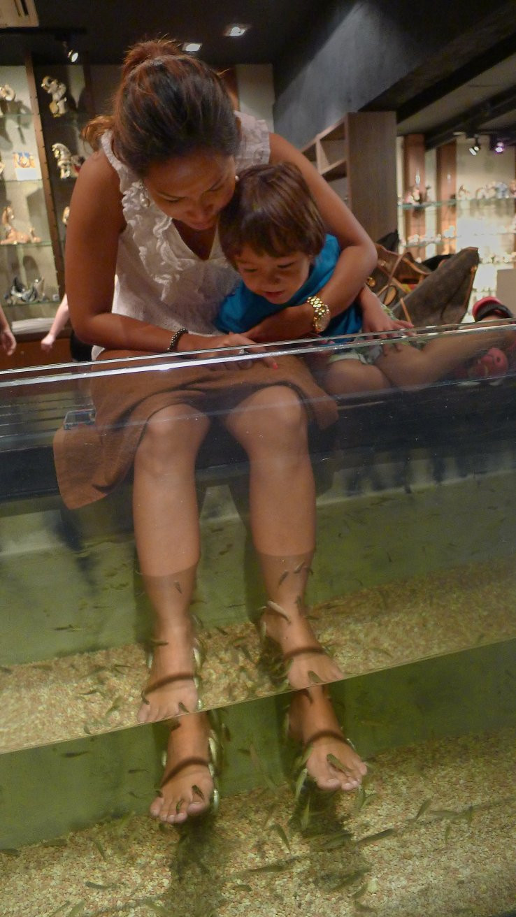 Пилинг рыбками – фотографии Сингапура