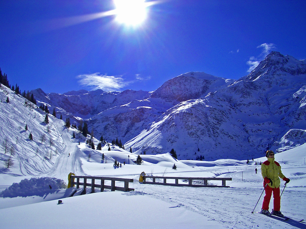 Солнце в горах. Бад Гаштайн. Австрия – фотографии Австрии