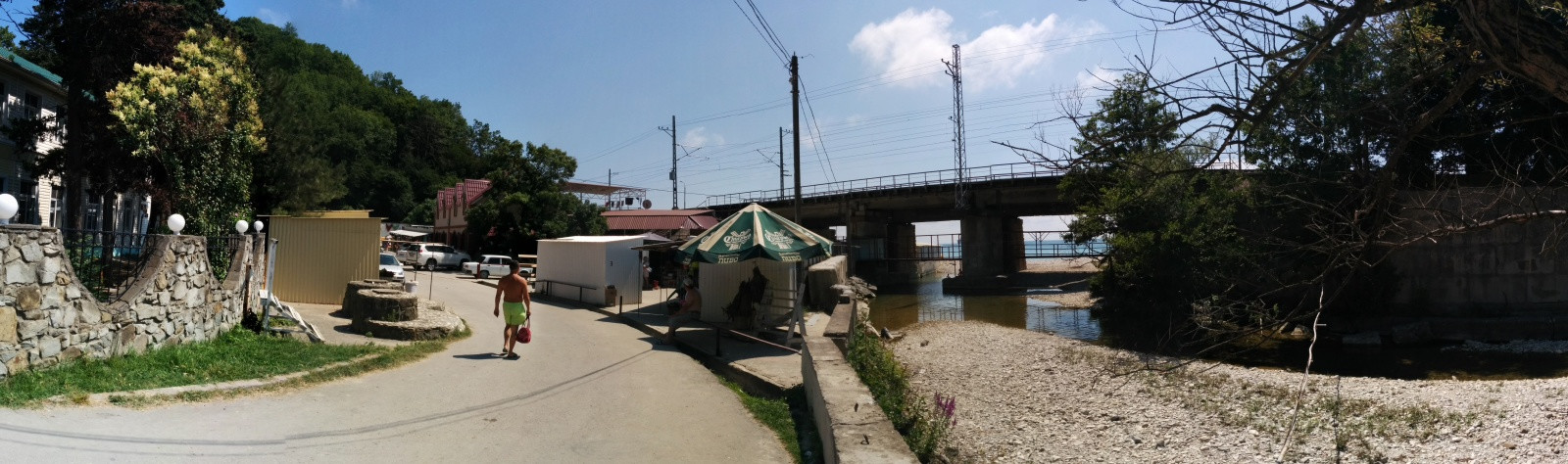 Дорога к мини рынку и пляжу в Дедеркое – фотографии России