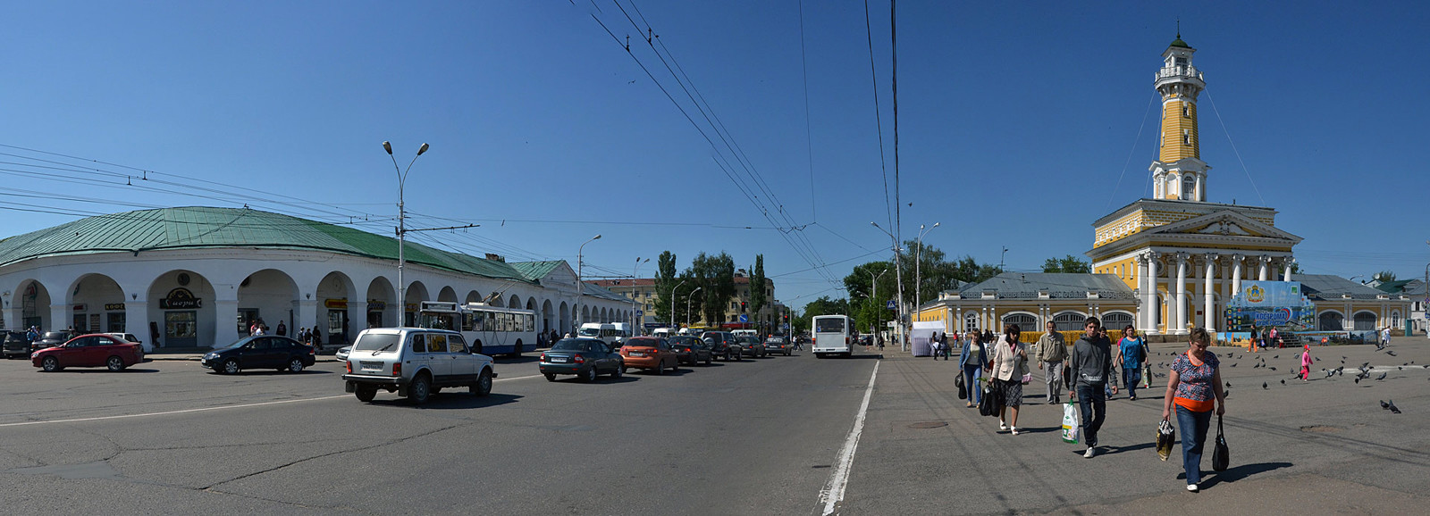 Центр Костромы, Торговые ряды и Сусанинкая площадь. Фото 2 – фотографии России