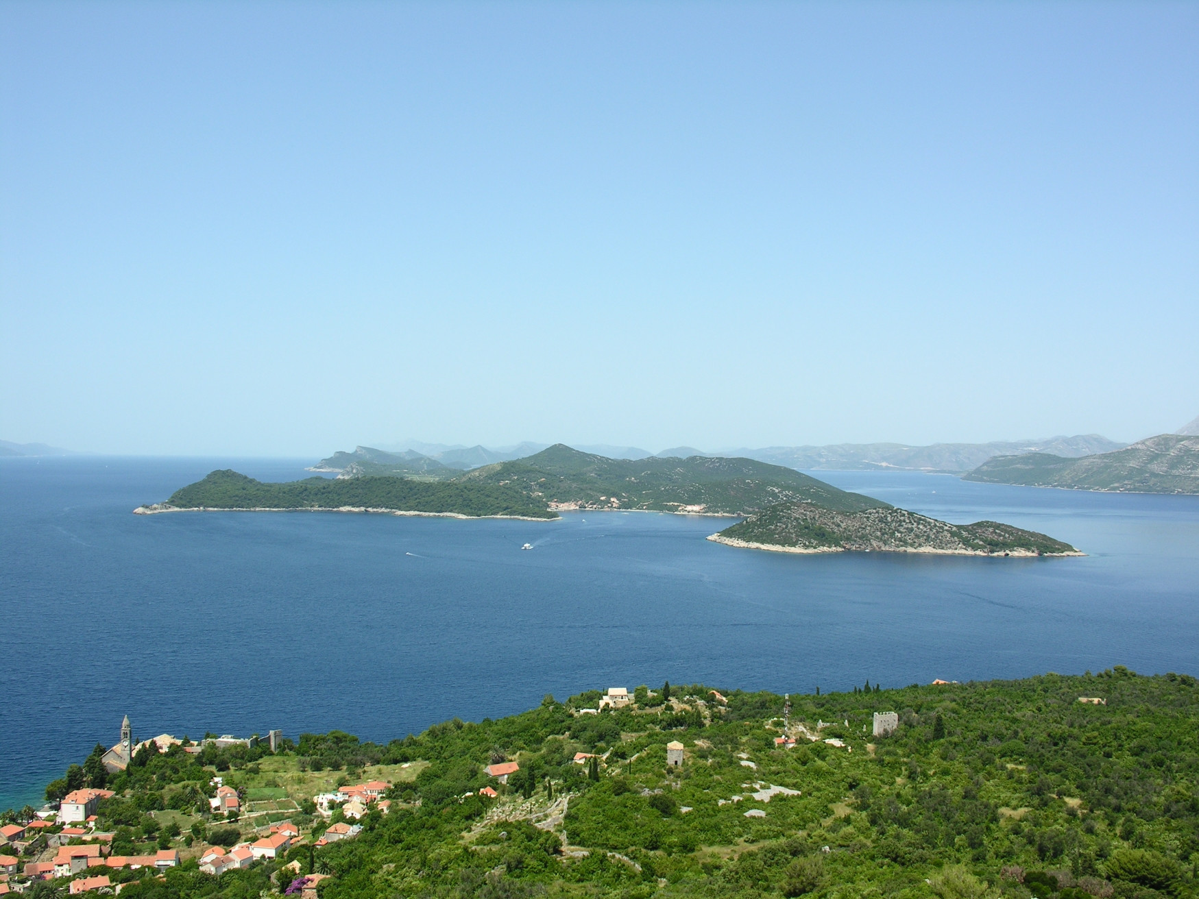 Панорамный вид на острове Лопуд, Хорватия – фотографии Хорватии