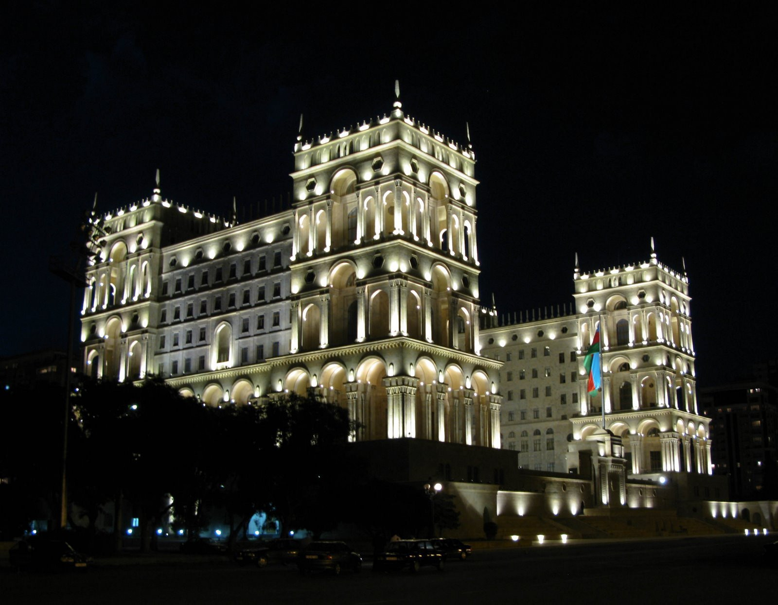 Ночной Баку – фотографии Азербайджана