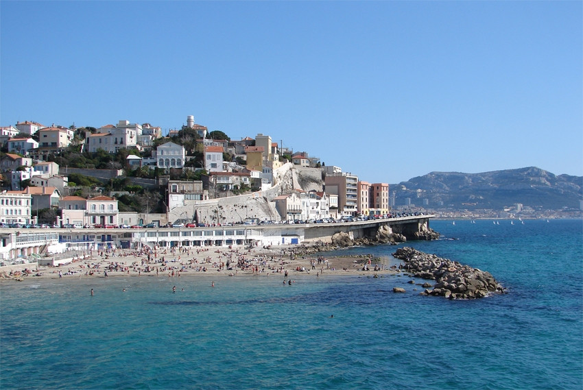 Пляж в Марселе, Франция – фотографии Франции
