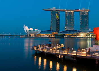 Колесо обозрения "Singapore Flyer" и Марина-Бэй – фотографии Сингапура