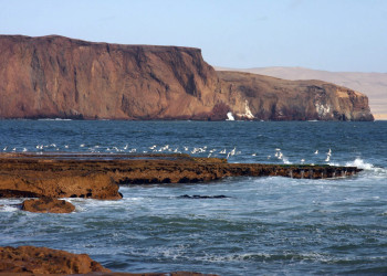 Скалистые пейзажи в заповеднике Паракас, Перу – фотографии Перу