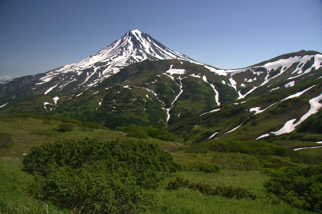 Ключевская сопка вулкан, Россия – фотографии России