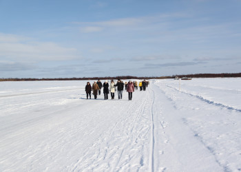 Зимняя переправа из Холмогор в Ломоносово – фотографии России