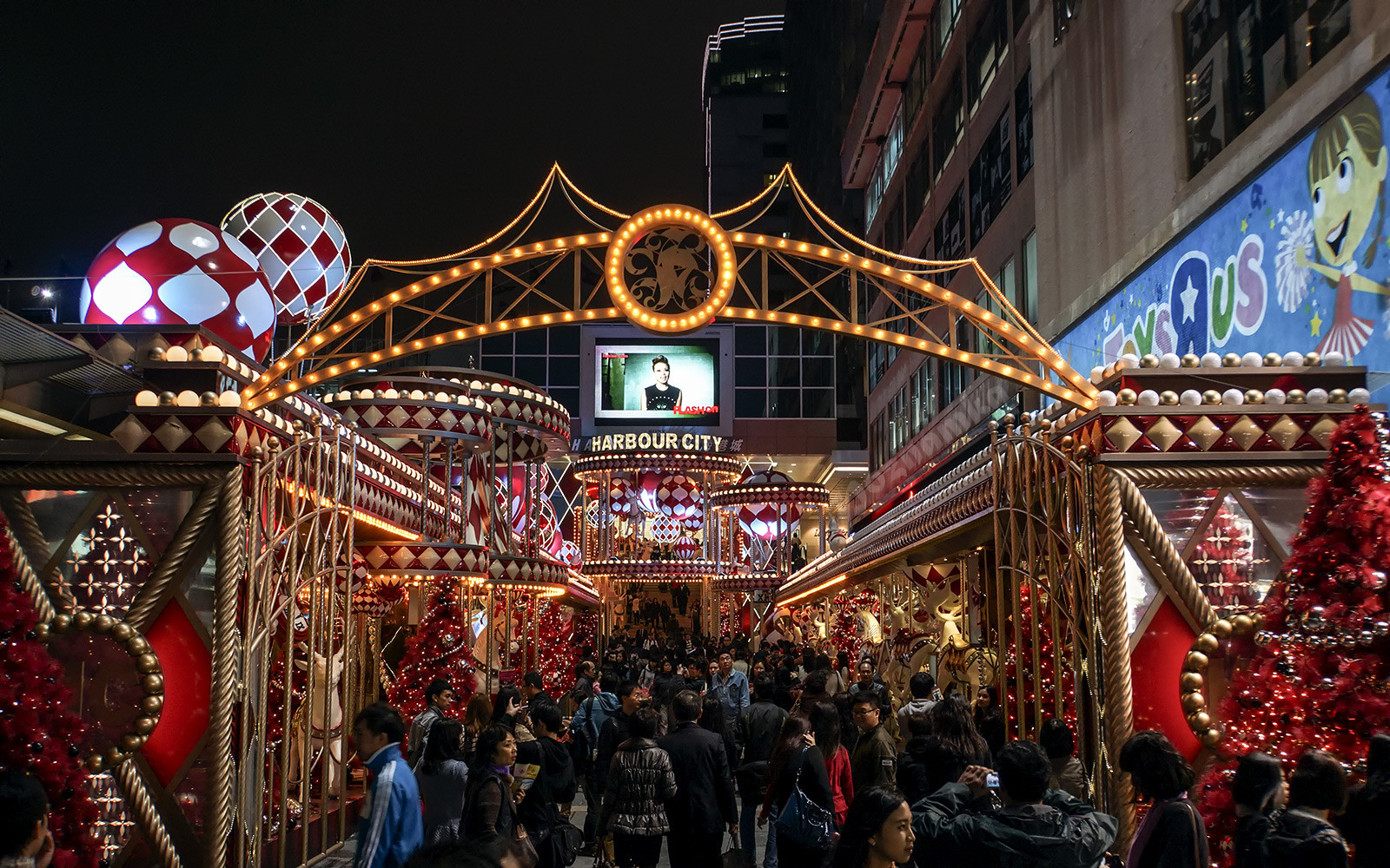 Ночной рынок, Гонконг, Китай – фотографии Китая