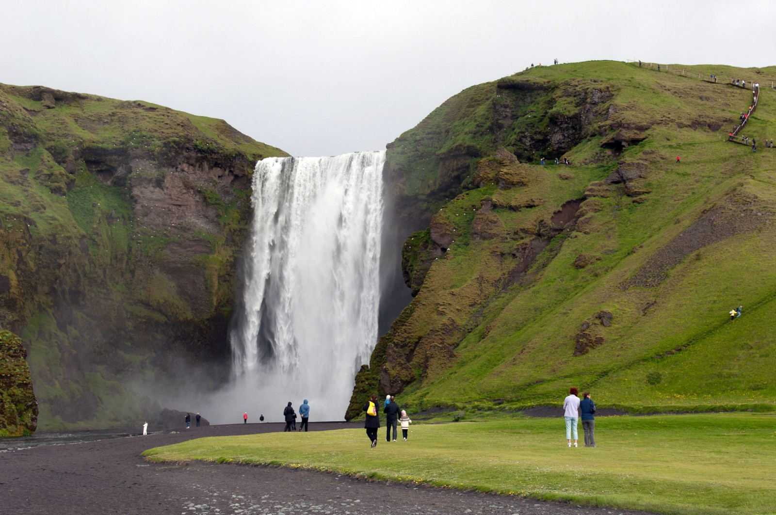 Водопад Скоугафосс (Skogafoss) на юге Исландии – фотографии Исландии