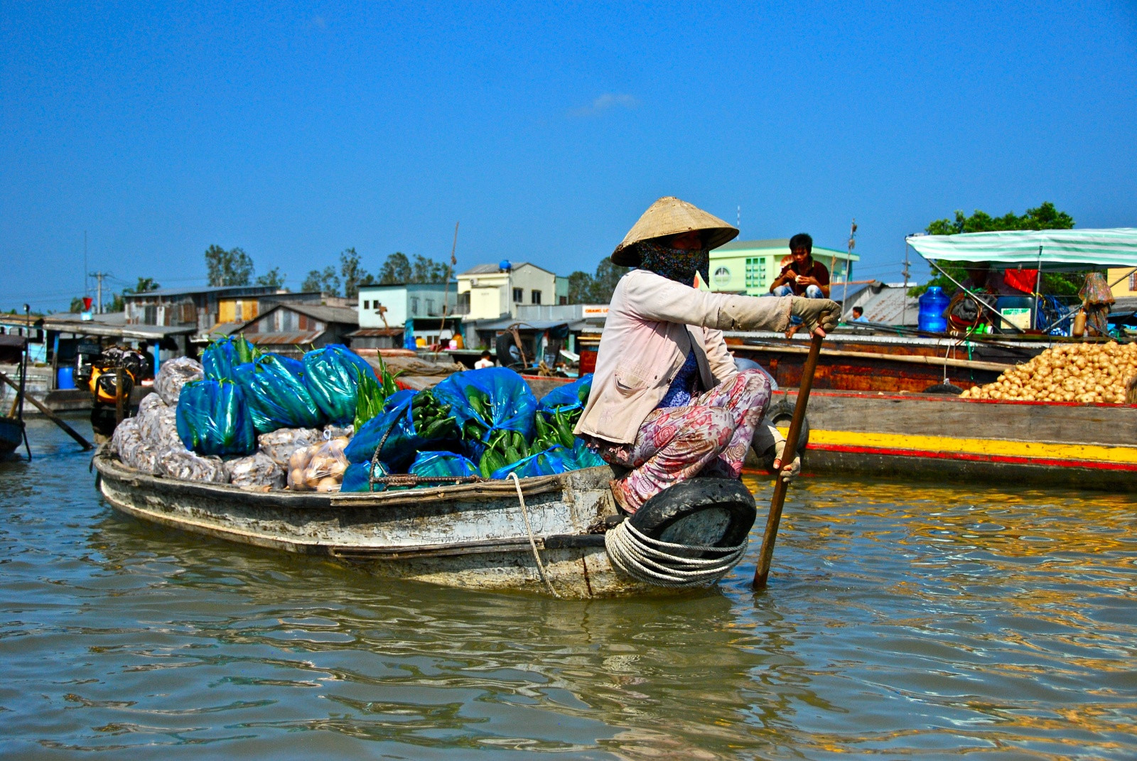 Речная торговля на каналах Кантхо – фотографии Вьетнама
