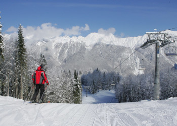 Лыжная трасса Газпрома в Сочи. Фото 2 – фотографии России