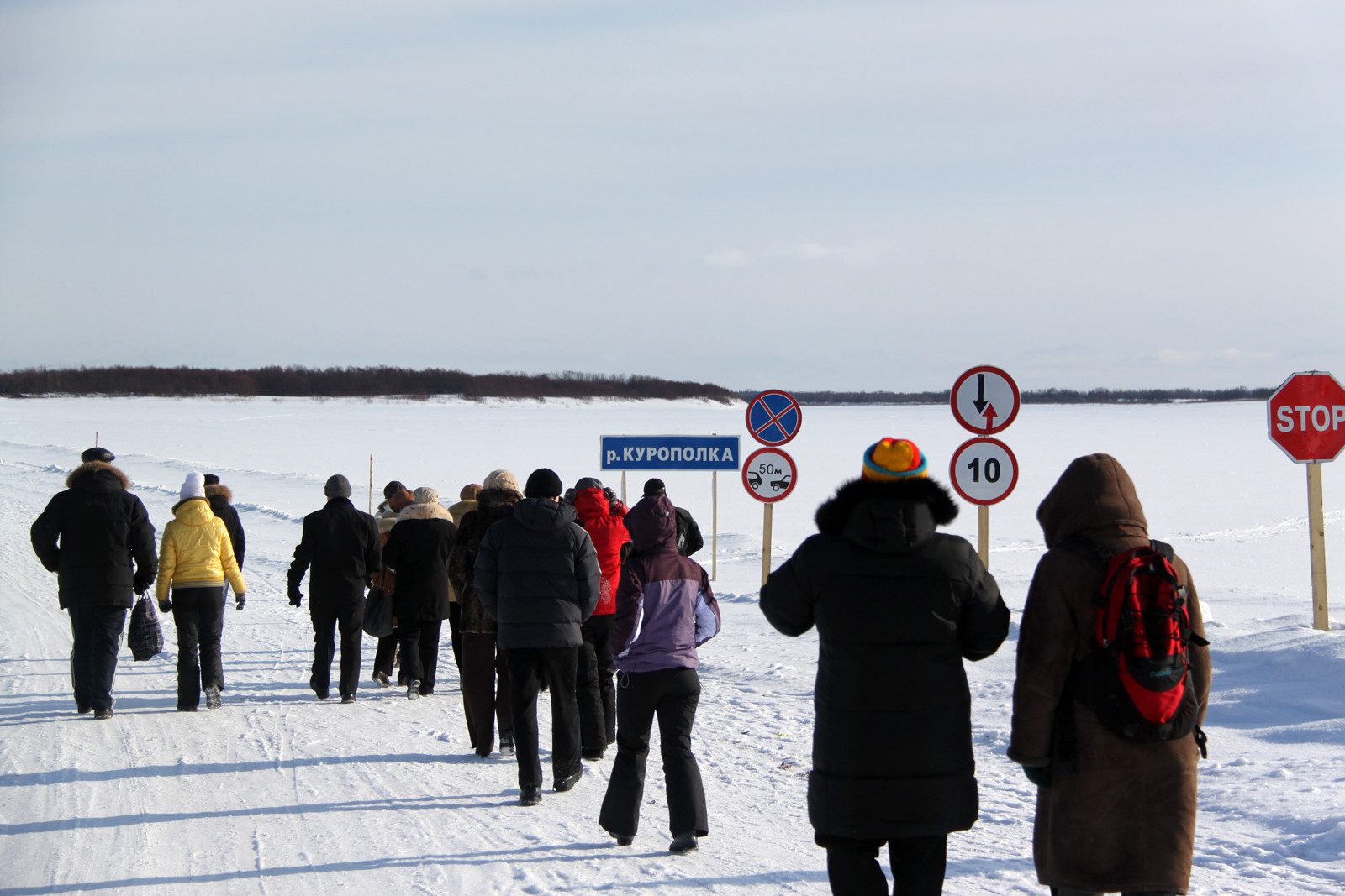 Зимняя переправа из Холмогор в Ломоносово. Фото 1 – фотографии России