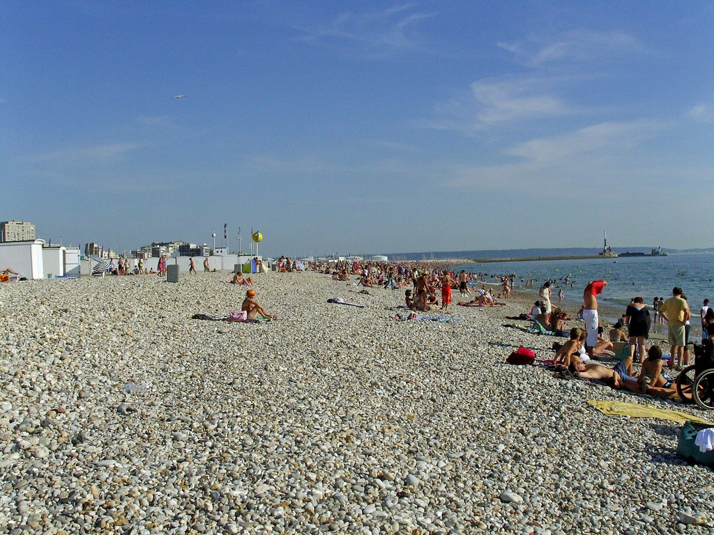 Пляж в Гавре, Франция – фотографии Франции