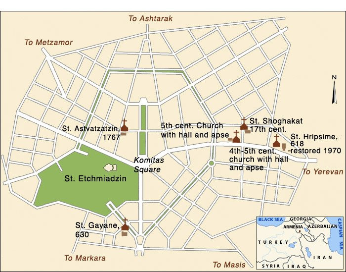 Карта Вагаршапат, Армения – фотографии Армении