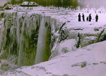 Ниагарский водопад, старинная фотка – фотографии США