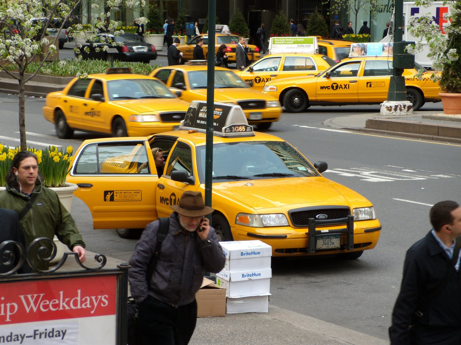 Такси в Нью Йорке, США – фотографии США