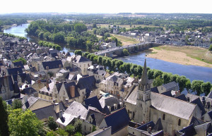 Панорамный вид в Шиноне, Франция – фотографии Франции