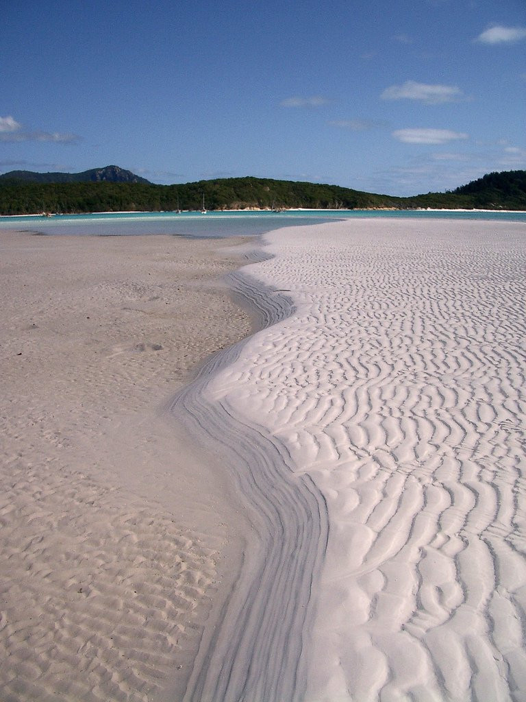 Пляж с белым песком Whitehaven Beach, остров Уайтсандэй, Австралия – фотографии Австралии
